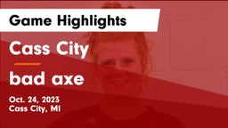 Cass City  vs bad axe Game Highlights - Oct. 24, 2023