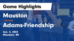 Mauston  vs Adams-Friendship  Game Highlights - Jan. 4, 2024
