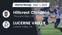 Recap: Hillcrest Christian   vs. LUCERNE VALLEY  2023