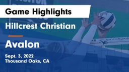 Hillcrest Christian   vs Avalon Game Highlights - Sept. 3, 2022