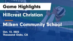 Hillcrest Christian   vs Milken Community School Game Highlights - Oct. 12, 2022