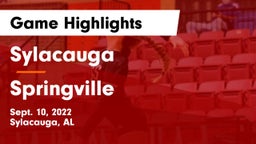 Sylacauga  vs Springville  Game Highlights - Sept. 10, 2022