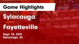 Sylacauga  vs Fayetteville  Game Highlights - Sept. 24, 2022