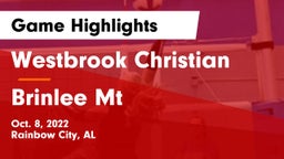 Westbrook Christian  vs Brinlee Mt Game Highlights - Oct. 8, 2022