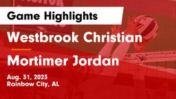 Westbrook Christian  vs Mortimer Jordan  Game Highlights - Aug. 31, 2023