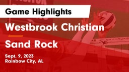 Westbrook Christian  vs Sand Rock Game Highlights - Sept. 9, 2023