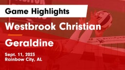 Westbrook Christian  vs Geraldine Game Highlights - Sept. 11, 2023