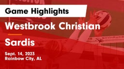 Westbrook Christian  vs Sardis  Game Highlights - Sept. 14, 2023