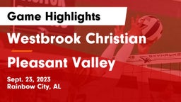 Westbrook Christian  vs Pleasant Valley  Game Highlights - Sept. 23, 2023