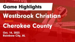 Westbrook Christian  vs Cherokee County  Game Highlights - Oct. 14, 2023