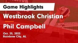 Westbrook Christian  vs Phil Campbell Game Highlights - Oct. 25, 2023