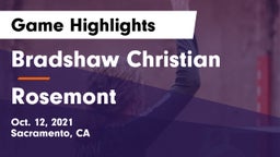 Bradshaw Christian  vs Rosemont  Game Highlights - Oct. 12, 2021