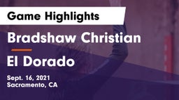 Bradshaw Christian  vs El Dorado Game Highlights - Sept. 16, 2021