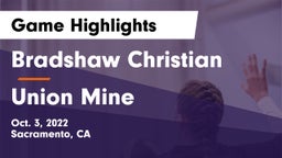 Bradshaw Christian  vs Union Mine  Game Highlights - Oct. 3, 2022