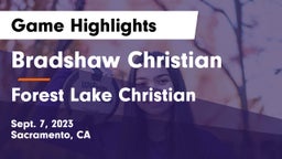 Bradshaw Christian  vs Forest Lake Christian Game Highlights - Sept. 7, 2023