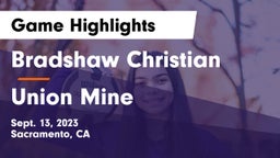 Bradshaw Christian  vs Union Mine Game Highlights - Sept. 13, 2023