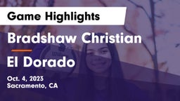 Bradshaw Christian  vs El Dorado  Game Highlights - Oct. 4, 2023