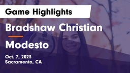 Bradshaw Christian  vs Modesto   Game Highlights - Oct. 7, 2023