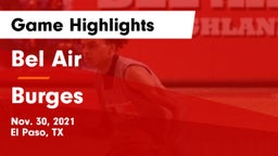 Bel Air  vs Burges  Game Highlights - Nov. 30, 2021