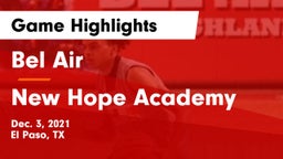 Bel Air  vs New Hope Academy Game Highlights - Dec. 3, 2021