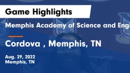 Memphis Academy of Science and Engineering  vs Cordova , Memphis, TN Game Highlights - Aug. 29, 2022