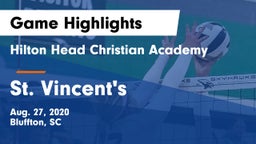 Hilton Head Christian Academy vs St. Vincent's Game Highlights - Aug. 27, 2020