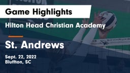 Hilton Head Christian Academy vs St. Andrews  Game Highlights - Sept. 22, 2022