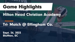Hilton Head Christian Academy vs Tri- Match @ Effingham Co.  Game Highlights - Sept. 26, 2023