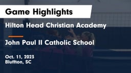 Hilton Head Christian Academy vs John Paul II Catholic School Game Highlights - Oct. 11, 2023