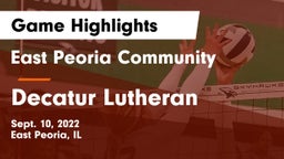East Peoria Community  vs Decatur Lutheran  Game Highlights - Sept. 10, 2022