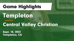 Templeton  vs Central Valley Christian Game Highlights - Sept. 10, 2022