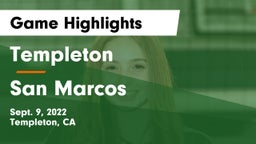 Templeton  vs San Marcos  Game Highlights - Sept. 9, 2022