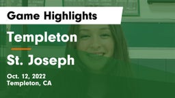Templeton  vs St. Joseph  Game Highlights - Oct. 12, 2022