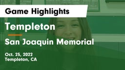 Templeton  vs San Joaquin Memorial  Game Highlights - Oct. 25, 2022