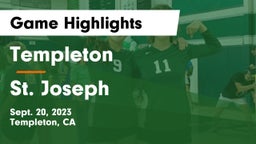 Templeton  vs St. Joseph  Game Highlights - Sept. 20, 2023