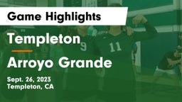 Templeton  vs Arroyo Grande  Game Highlights - Sept. 26, 2023