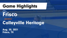 Frisco  vs Colleyville Heritage  Game Highlights - Aug. 20, 2021