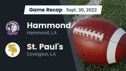 Recap: Hammond  vs. St. Paul's  2022