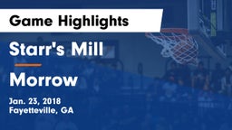 Starr's Mill  vs Morrow Game Highlights - Jan. 23, 2018