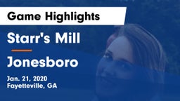 Starr's Mill  vs Jonesboro  Game Highlights - Jan. 21, 2020