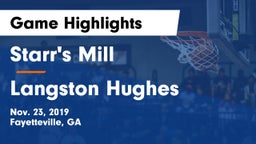Starr's Mill  vs Langston Hughes Game Highlights - Nov. 23, 2019
