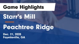 Starr's Mill  vs Peachtree Ridge Game Highlights - Dec. 21, 2020
