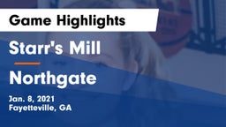 Starr's Mill  vs Northgate Game Highlights - Jan. 8, 2021