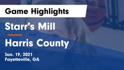 Starr's Mill  vs Harris County  Game Highlights - Jan. 19, 2021