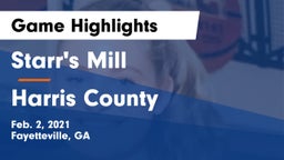 Starr's Mill  vs Harris County  Game Highlights - Feb. 2, 2021
