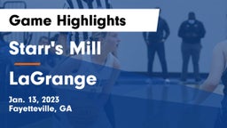 Starr's Mill  vs LaGrange  Game Highlights - Jan. 13, 2023