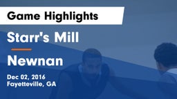 Starr's Mill  vs Newnan  Game Highlights - Dec 02, 2016