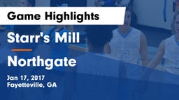 Starr's Mill  vs Northgate  Game Highlights - Jan 17, 2017