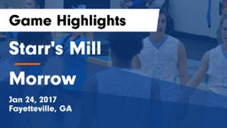 Starr's Mill  vs Morrow Game Highlights - Jan 24, 2017