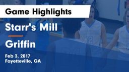Starr's Mill  vs Griffin Game Highlights - Feb 3, 2017